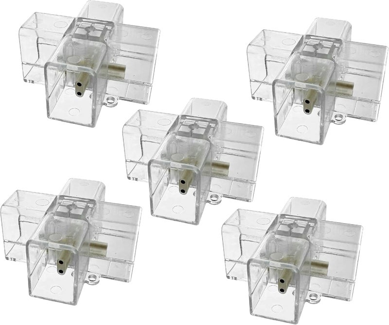 cezelux 5 Pack Hexagon Garage Light Connectors 90° X Connector 2 Pin 4 Way LED Garage Light Celling Accessories Replacement/Spare for Honeycomb Lighting Systems (5 Pack X Connector) - Image 1